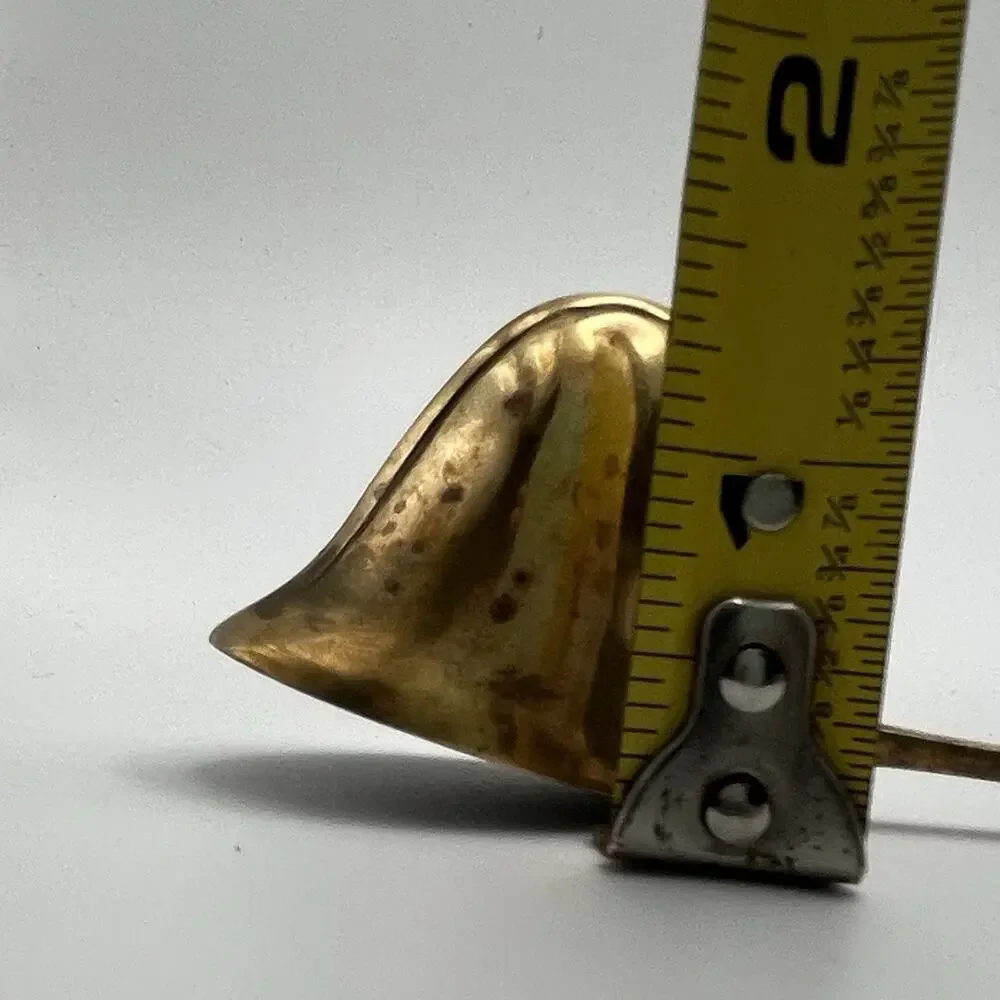 Vintage Solid Brass Candle Snuffer Bell Shape 9” Made In India Cottagecore Decor - Picture 13 of 13
